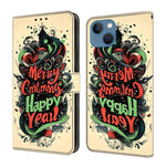 Capa de Telemóvel em Pele Vegana Pintada com Efeito Cristalino, Para iPhone 15 Pro Max, Para iPhone 15 Pro, Para iPhone 14 / 13, Para iPhone 14 Pro