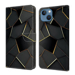 Capa de Telemóvel em Pele Vegana Pintada com Efeito Cristalino, Para iPhone 15 Pro Max, Para iPhone 15 Pro, Para iPhone 14 / 13, Para iPhone 14 Pro