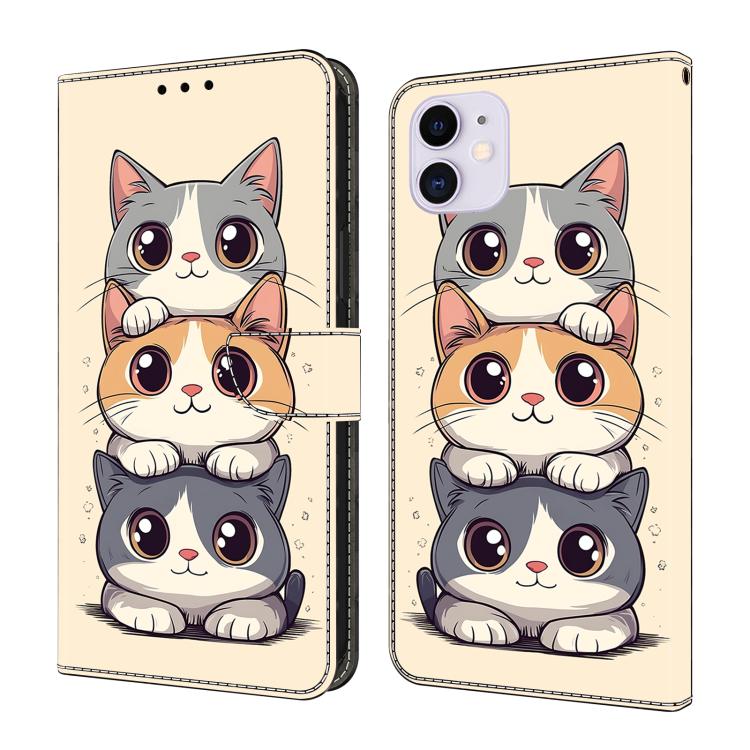 Capa de telemóvel em pele vegana pintada com efeito cristal, Para iPhone 11