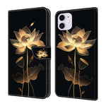 Capa de telemóvel em pele vegana pintada com efeito cristal, Para iPhone 11