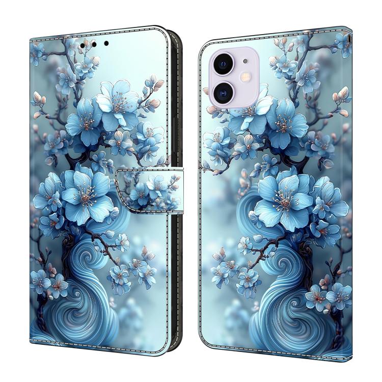 Capa de telemóvel em pele vegana pintada com efeito cristal, Para iPhone 11