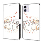 Capa de telemóvel em pele vegana pintada com efeito cristal, Para iPhone 11