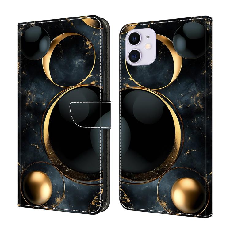 Capa de telemóvel em pele vegana pintada com efeito cristal, Para iPhone 11