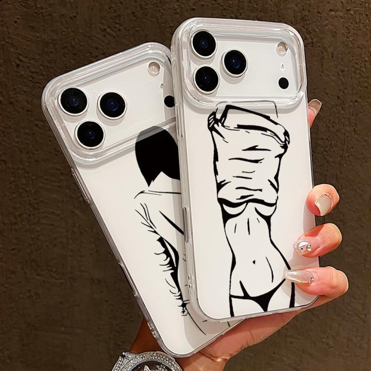 Capa de telemóvel creme IMD com moldura transparente, para iPhone 11 Pro Max, para iPhone 11, para iPhone 11 Pro, para iPhone X / XS, para iPhone XR, para iPhone XS Max, para iPhone 8 Plus / 7 Plus