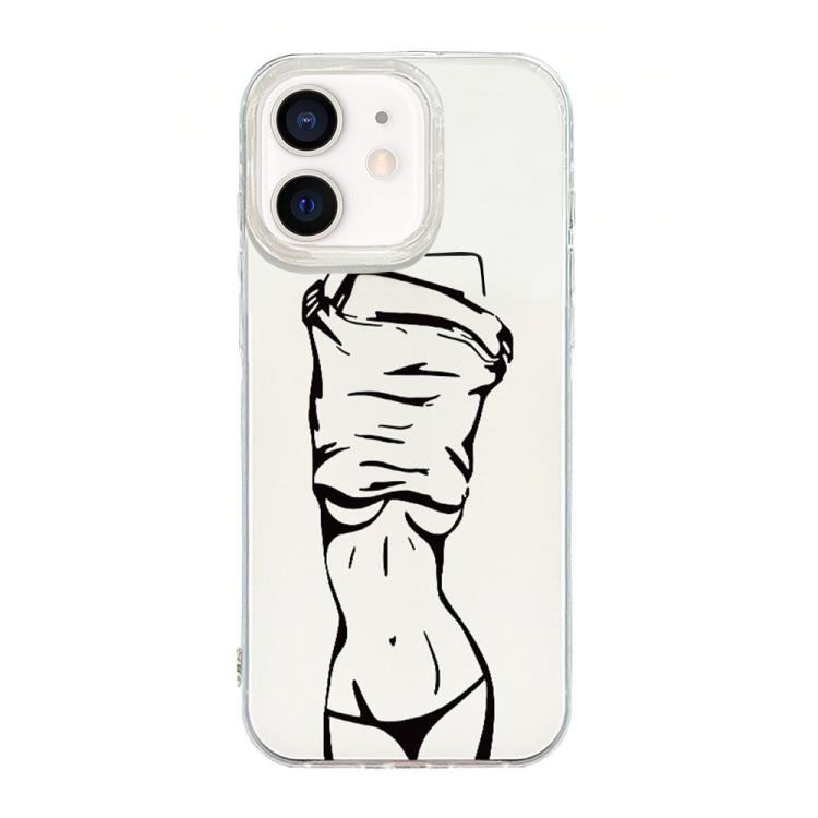 Capa de telemóvel creme IMD com moldura transparente, para iPhone 11 Pro Max, para iPhone 11, para iPhone 11 Pro, para iPhone X / XS, para iPhone XR, para iPhone XS Max, para iPhone 8 Plus / 7 Plus