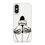 Capa de telemóvel creme IMD com moldura transparente, para iPhone 11 Pro Max, para iPhone 11, para iPhone 11 Pro, para iPhone X / XS, para iPhone XR, para iPhone XS Max, para iPhone 8 Plus / 7 Plus