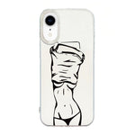 Capa de telemóvel creme IMD com moldura transparente, para iPhone 11 Pro Max, para iPhone 11, para iPhone 11 Pro, para iPhone X / XS, para iPhone XR, para iPhone XS Max, para iPhone 8 Plus / 7 Plus
