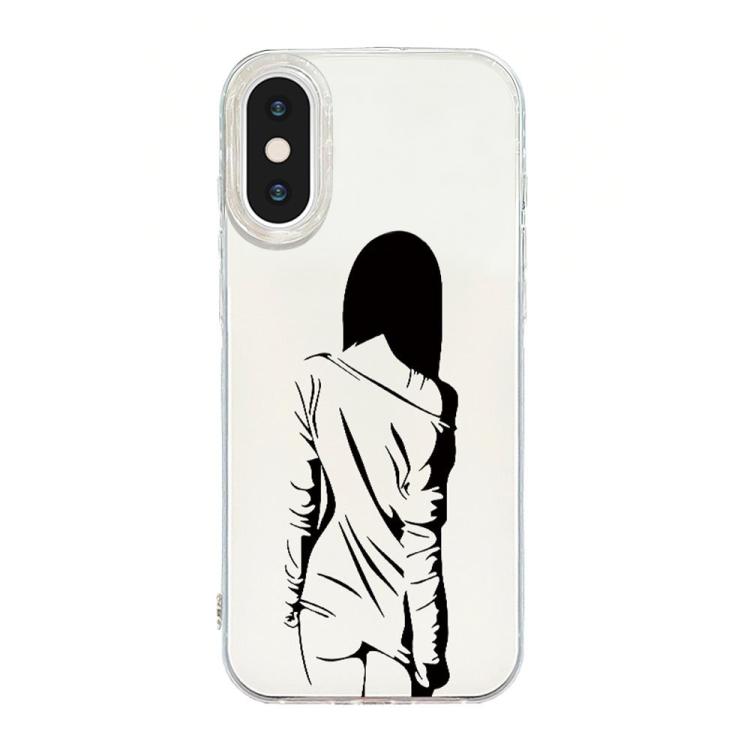 Capa de telemóvel creme IMD com moldura transparente, para iPhone 11 Pro Max, para iPhone 11, para iPhone 11 Pro, para iPhone X / XS, para iPhone XR, para iPhone XS Max, para iPhone 8 Plus / 7 Plus