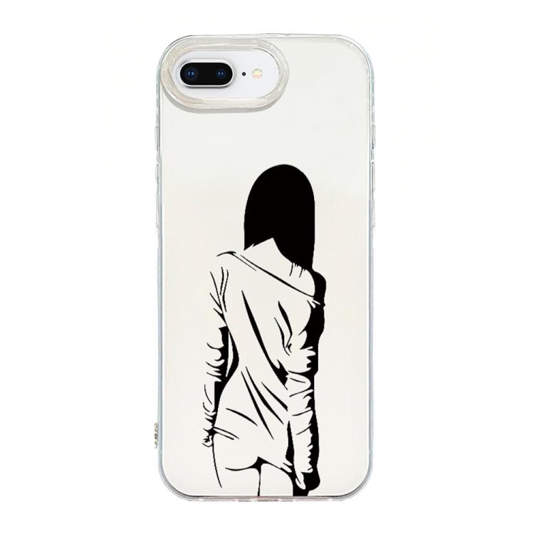 Capa de telemóvel creme IMD com moldura transparente, para iPhone 11 Pro Max, para iPhone 11, para iPhone 11 Pro, para iPhone X / XS, para iPhone XR, para iPhone XS Max, para iPhone 8 Plus / 7 Plus