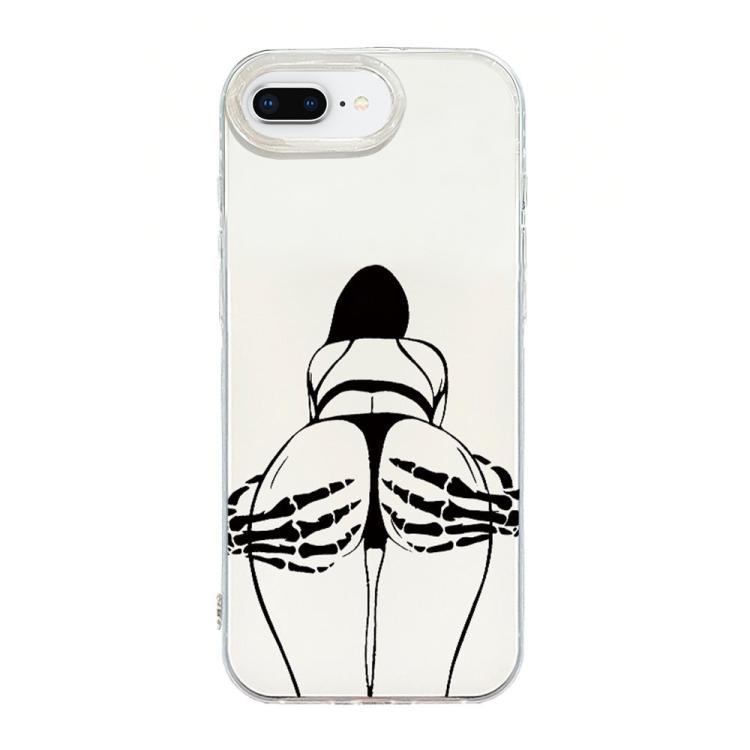 Capa de telemóvel creme IMD com moldura transparente, para iPhone 11 Pro Max, para iPhone 11, para iPhone 11 Pro, para iPhone X / XS, para iPhone XR, para iPhone XS Max, para iPhone 8 Plus / 7 Plus