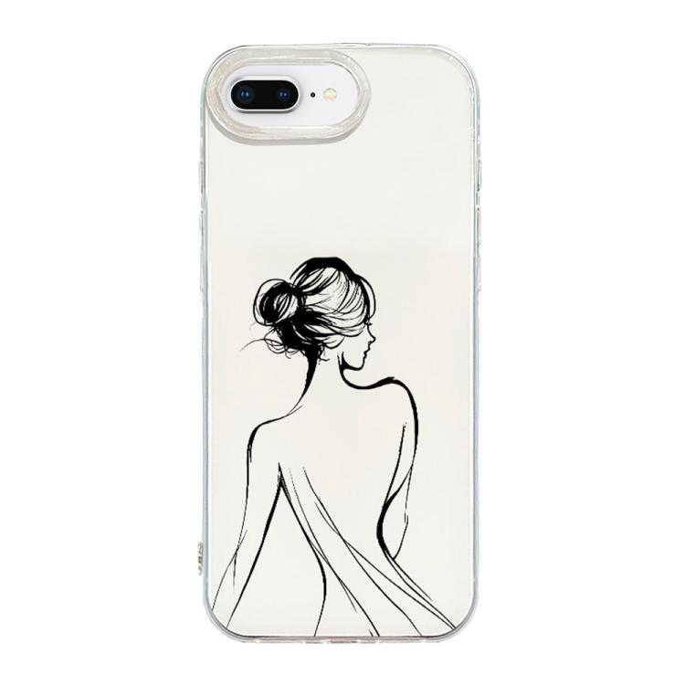 Capa de telemóvel creme IMD com moldura transparente, para iPhone 11 Pro Max, para iPhone 11, para iPhone 11 Pro, para iPhone X / XS, para iPhone XR, para iPhone XS Max, para iPhone 8 Plus / 7 Plus