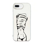 Capa de telemóvel creme IMD com moldura transparente, para iPhone 11 Pro Max, para iPhone 11, para iPhone 11 Pro, para iPhone X / XS, para iPhone XR, para iPhone XS Max, para iPhone 8 Plus / 7 Plus