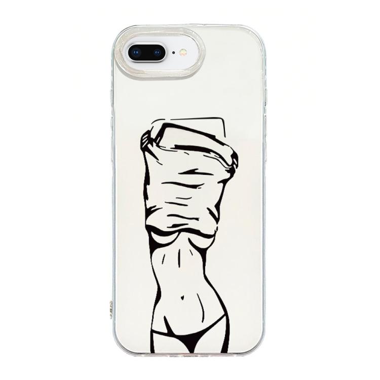 Capa de telemóvel creme IMD com moldura transparente, para iPhone 11 Pro Max, para iPhone 11, para iPhone 11 Pro, para iPhone X / XS, para iPhone XR, para iPhone XS Max, para iPhone 8 Plus / 7 Plus