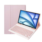 Para iPad Air 11 2024 / 2025 / Air 4 2020 / Air 5 2022 A098B Capa protetora destacável ultrafina ABS Candy Colors com teclado Bluetooth, suporte e slot para caneta, A098B