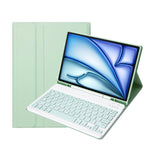 Para iPad Air 11 2024 / 2025 / Air 4 2020 / Air 5 2022 A098B Capa protetora destacável ultrafina ABS Candy Colors com teclado Bluetooth, suporte e slot para caneta, A098B