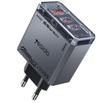 Carregador Rápido Mecha GaN Yesido YC101 65W com Três Portas, YC101