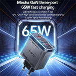Carregador Rápido Mecha GaN Yesido YC101 65W com Três Portas, YC101