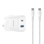 Conjunto de Carregador Rápido Yesido PD45W com Interfaces USB e Tipo-C, Plugue UE, Plugue Reino Unido, Plugue EUA