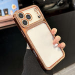 Electroplating PC Hybrid TPU Rhinestone Phone Case, For iPhone 17 Pro Max, For iPhone 17 Pro