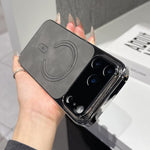 Capa magnética de pele de cordeiro perfurada fina, para iPhone 17 Pro Max, para iPhone 17 Pro