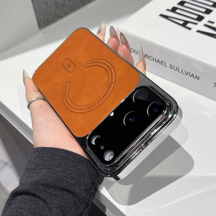 Capa magnética de pele de cordeiro perfurada fina, para iPhone 17 Pro Max, para iPhone 17 Pro