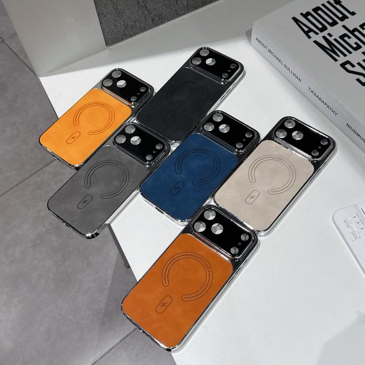 Capa magnética de pele de cordeiro perfurada fina, para iPhone 17 Pro Max, para iPhone 17 Pro