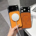 Capa magnética de pele de cordeiro perfurada fina, para iPhone 17 Pro Max, para iPhone 17 Pro