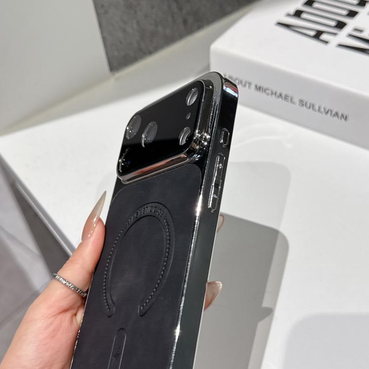Capa magnética de pele de cordeiro perfurada fina, para iPhone 17 Pro Max, para iPhone 17 Pro