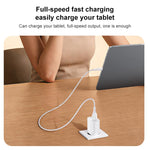 Conjunto de Carregador USB de Interface Única Yesido 18W com Cabo USB para Tipo-C, Plugue UE, Plugue Reino Unido, Plugue EUA
