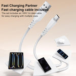 Conjunto de Carregador USB de Interface Única Yesido 18W com Cabo USB para Tipo-C, Plugue UE, Plugue Reino Unido, Plugue EUA