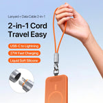 DUX DUCIS LCBA Série 27W Tipo-C para 8 Pinos Cabo de Dados de Carregamento Rápido com Cordão, Comprimento: 30cm, Tipo-C para 8 Pinos