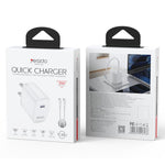 Conjunto de Carregador Rápido Yesido YC20U PD35W USB-C / Tipo-C com Porta Única com Cabo Tipo-C para Tipo-C, YC20U
