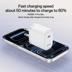 Conjunto de Carregador Rápido Yesido YC20U PD35W USB-C / Tipo-C com Porta Única com Cabo Tipo-C para Tipo-C, YC20U