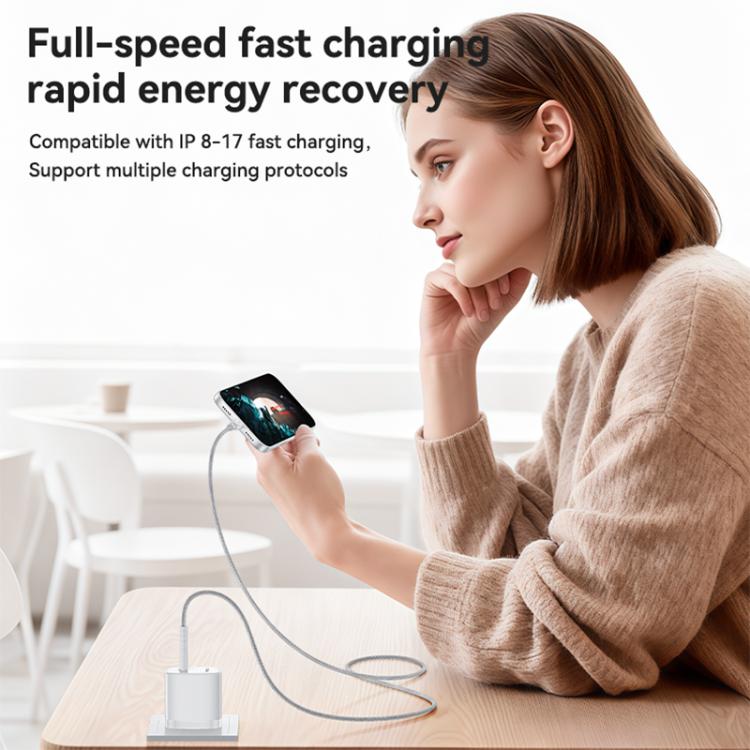 Conjunto de Carregador Rápido Yesido YC20U PD35W USB-C / Tipo-C com Porta Única com Cabo Tipo-C para Tipo-C, YC20U