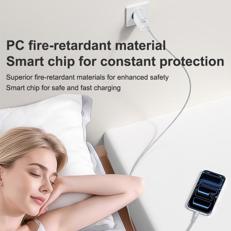 Conjunto de Carregador Rápido Yesido YC107 PD35W USB-C / Tipo-C com Porta Única com Cabo Tipo-C para Tipo-C, YC107