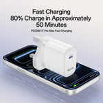 Conjunto de Carregador Rápido Yesido YC153 PD35W USB-C / Tipo-C com Porta Única com Cabo Tipo-C para Tipo-C, YC153