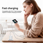 Conjunto de Carregador Rápido Yesido YC153 PD35W USB-C / Tipo-C com Porta Única com Cabo Tipo-C para Tipo-C, YC153