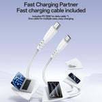 Conjunto de Carregador Rápido Yesido YC153 PD35W USB-C / Tipo-C com Porta Única com Cabo Tipo-C para Tipo-C, YC153