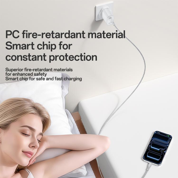 Conjunto de Carregador Rápido Yesido YC153 PD35W USB-C / Tipo-C com Porta Única com Cabo Tipo-C para Tipo-C, YC153