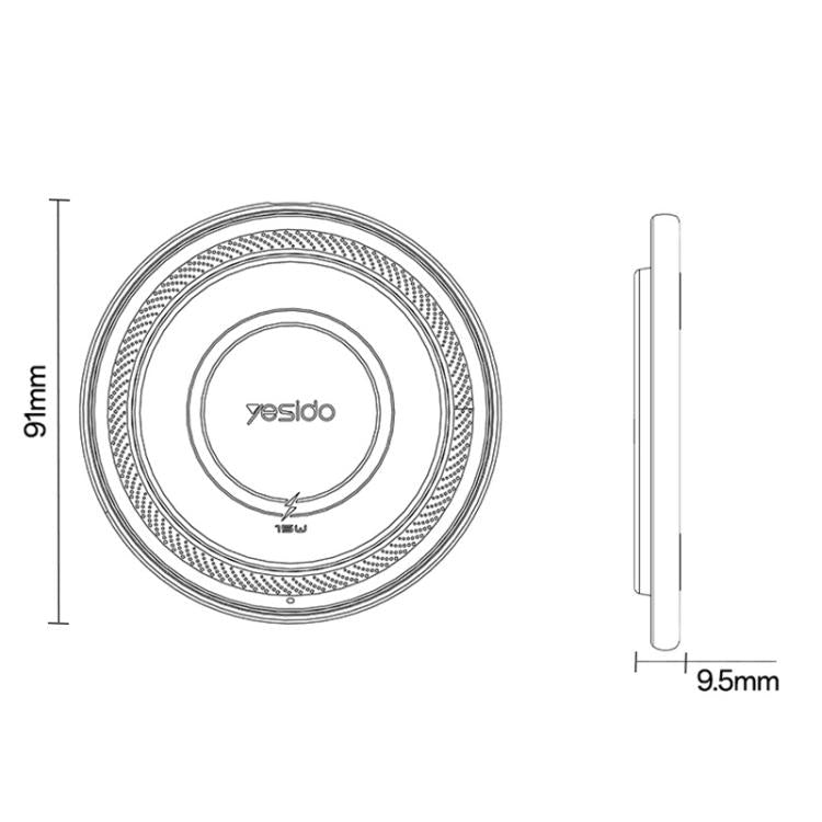 Carregador Sem Fios Magnético de Secretária Yesido DS39 15W, DS39
