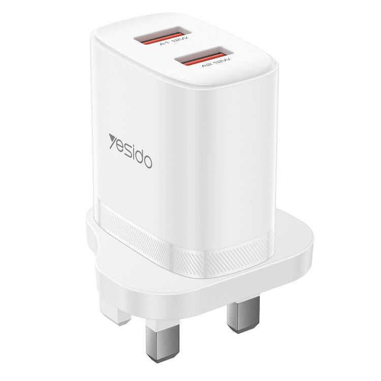 Yesido YC150 12W 2.4A Carregador com Dupla Porta USB com Cabo de Dados USB para Type-C de 1m, YC150