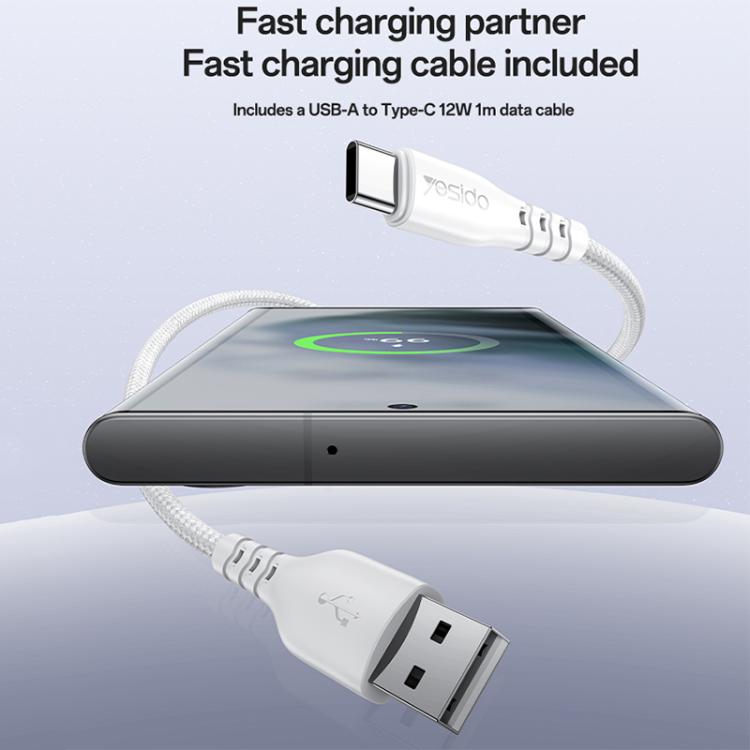 Yesido YC150 12W 2.4A Carregador com Dupla Porta USB com Cabo de Dados USB para Type-C de 1m, YC150