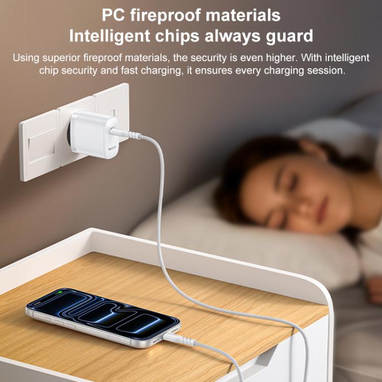 Yesido YC105 PD20W Carregador Type-C com Cabo de Dados Type-C para Type-C de 1m, YC105