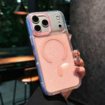 Capa magnética de acrílico com brilho cristal, para iPhone 17 Pro Max, para iPhone 17 Pro