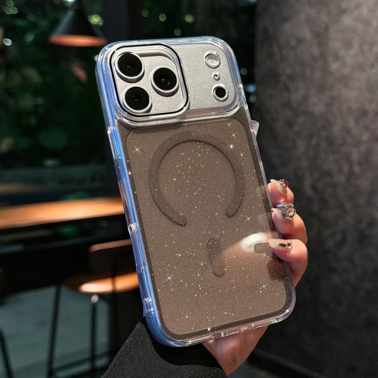 Capa magnética de acrílico com brilho cristal, para iPhone 17 Pro Max, para iPhone 17 Pro