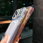 Capa magnética de acrílico com brilho cristal, para iPhone 17 Pro Max, para iPhone 17 Pro