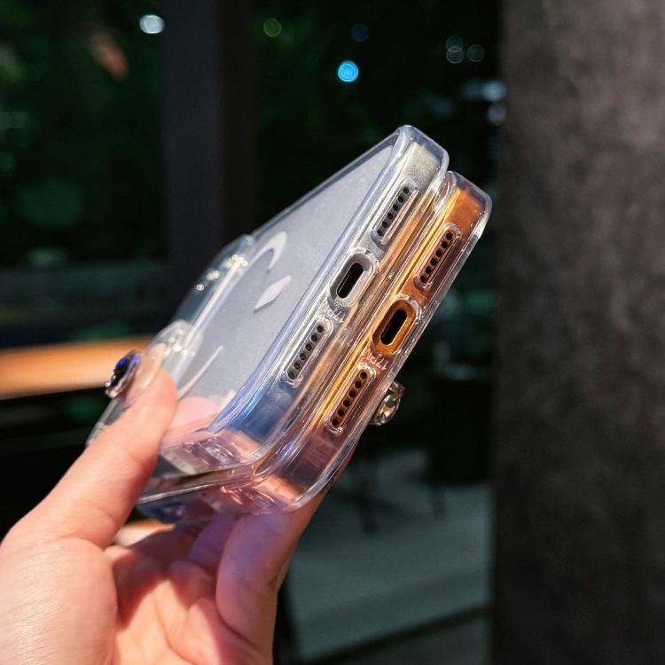 Capa magnética de acrílico com brilho cristal, para iPhone 17 Pro Max, para iPhone 17 Pro