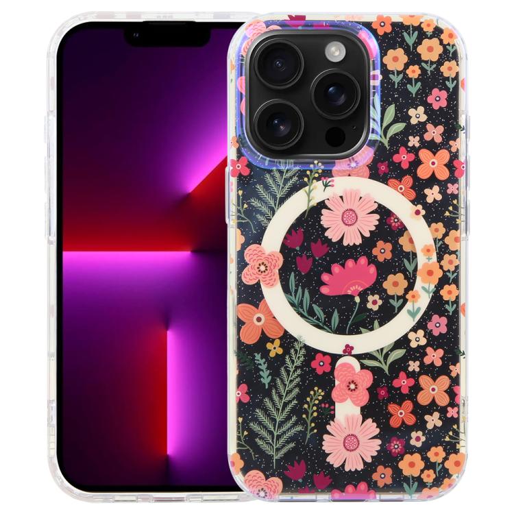 Capa Magnética IMD Série Jungle Luz Azul, Para iPhone 13 Pro Max, Para iPhone 13 Pro