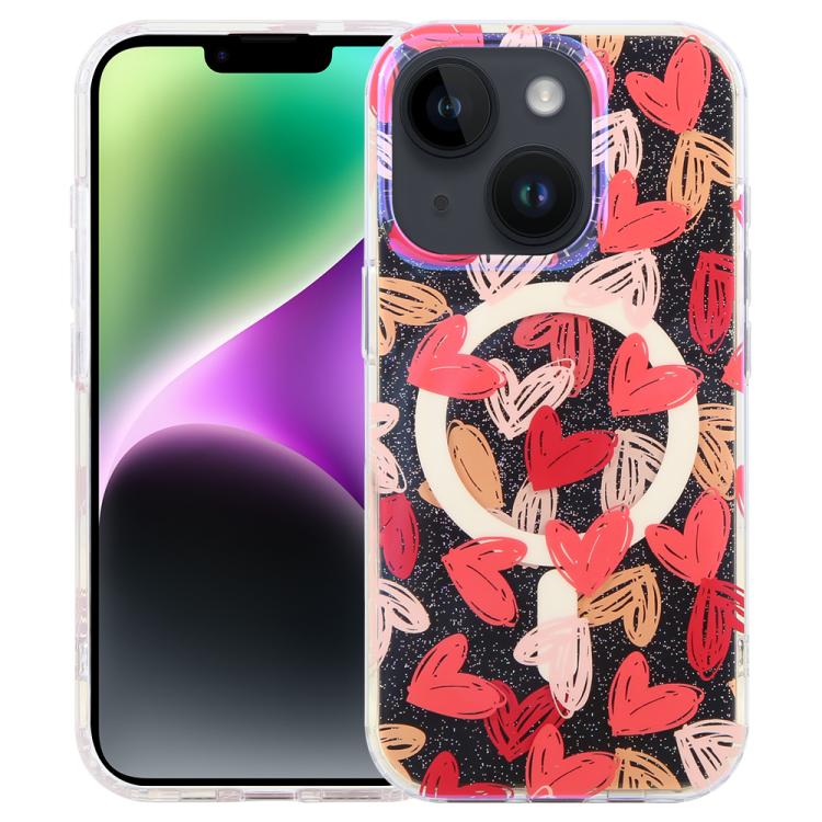 Capa magnética da série Jungle com luz azul IMD, para iPhone 16, para iPhone 15 Pro Max, para iPhone 15 Pro, para iPhone 15 Plus / 14 Plus, para iPhone 15, para iPhone 14 / 13, para iPhone 14 Pro, para iPhone 14 Pro Max