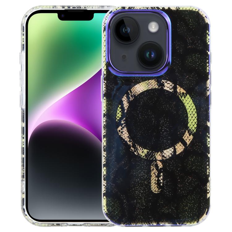 Capa magnética da série Jungle com luz azul IMD, para iPhone 16, para iPhone 15 Pro Max, para iPhone 15 Pro, para iPhone 15 Plus / 14 Plus, para iPhone 15, para iPhone 14 / 13, para iPhone 14 Pro, para iPhone 14 Pro Max